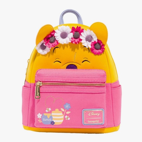 Loungefly Winnie the Pooh Colorful Tote Bag with Inspirational Quote - Picture 1 of 12
